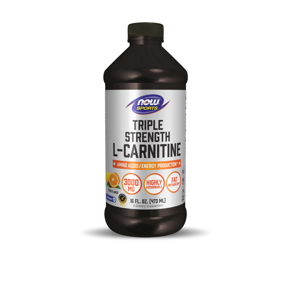 NOW Sports | Triple Strength L-Carnitine 3000 mg Orange Flavor 16 fl oz ...