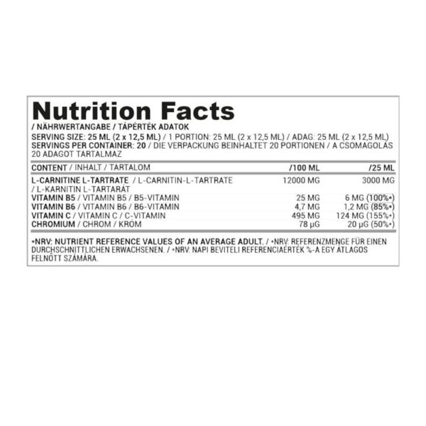 Nutriversum L-Carnitine Liquid 500ml | Fat Burner & Energy - Image 2