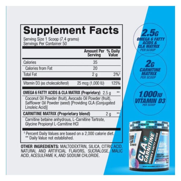 BPI Sports CLA Carnitine Non Stimulant Weight Loss Support