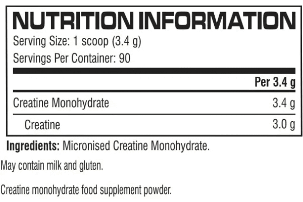 Cellucor Cor-Performance Creatine Monohydrate – Unflavoured – 306g – 90 Servings - Image 2