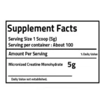 Pure Ganic Creatine Monohydrate | 500g | 100 Servings - Image 2