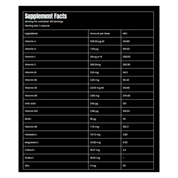 Marvelous Vitamin Loaded Ingredients 60 Servings 12215 2