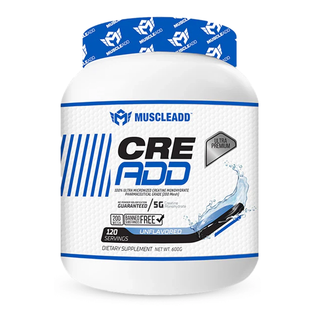MuscleAdd-Cre-Add-100-Micronized-Creatine-Monohydrate-600g-120-Servings-14207_1.webp MuscleAdd Cre Add | 100% Micronized Creatine Monohydrate | 600g, 120 Servings - Image 1