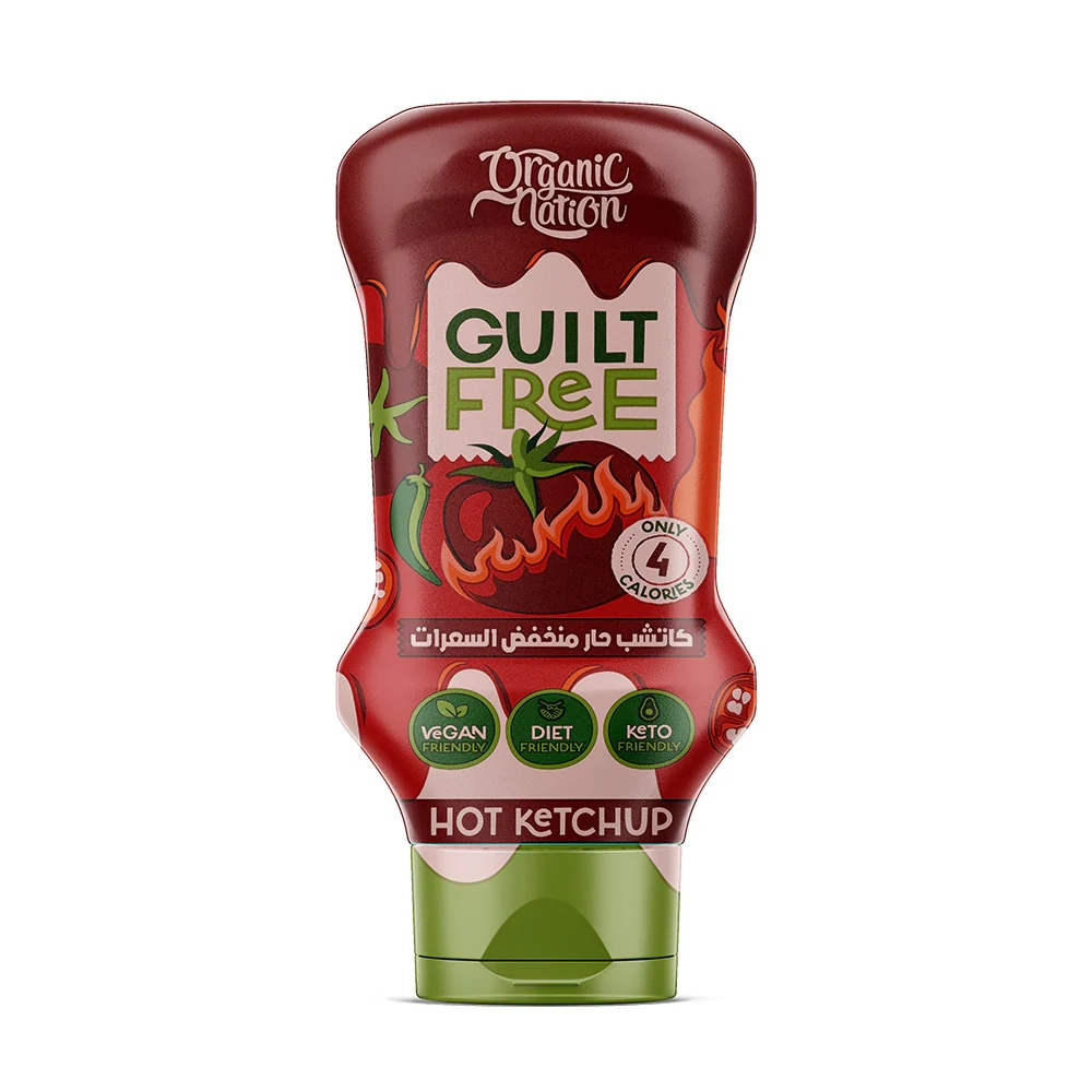 ORGANIC.NATION.GUILT-FREE.HOT_.-14259-350-G-KETCHUP-ZERO_1.webp Organic Nation Guilt-Free Hot Ketchup | Zero Sugar, 350g - Image 1