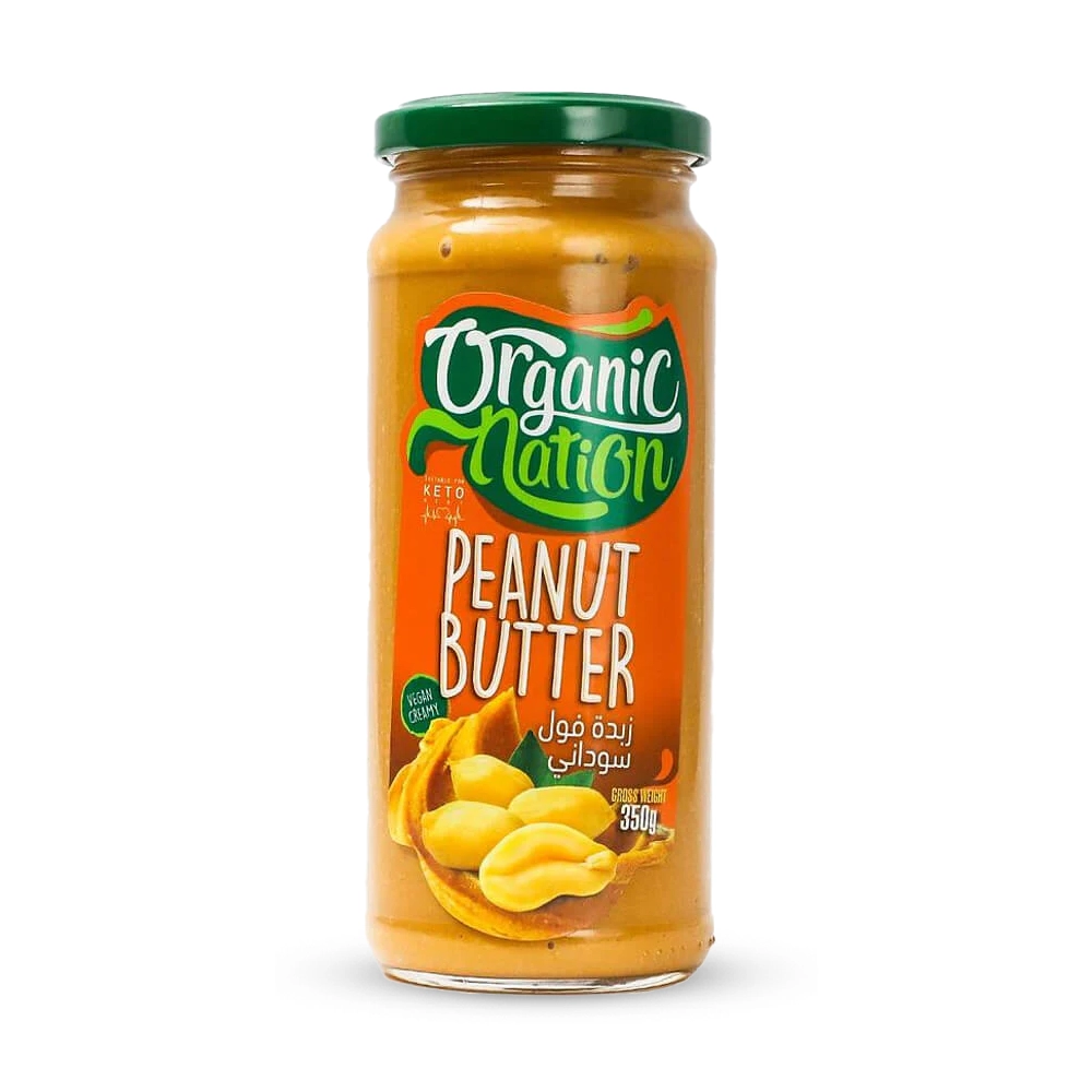ORGANIC.NATION.PEANUT-14263-BUTTER.350G_1.webp Organic Nation Peanut Butter | 350g, Natural & Vegan-Friendly - Image 1