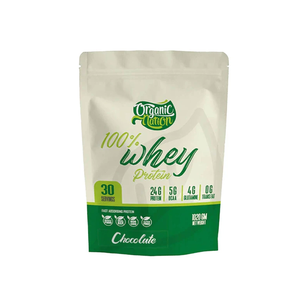 Organic-Nation-100-Whey-Protein-14227-30Serv.-1020g-Chocolate_1.webp Organic Nation 100% Whey Protein | 30 Servings, 1020g - Image 1
