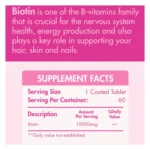 Organic Nation Biotin 10,000 MCG | 60 Tablets for Hair Growth - Image 2