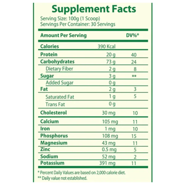 Organic Nation Gainer | 30 Servings, 3kg, Balanced Meal Supplement- Chocolate - Image 2
