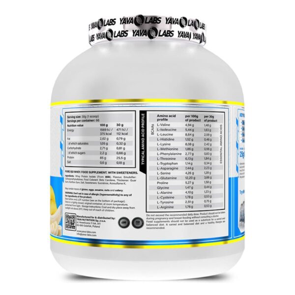 YAVA LABS Pure ISO Whey Protein – Premium Whey Isolate Formula - Image 2