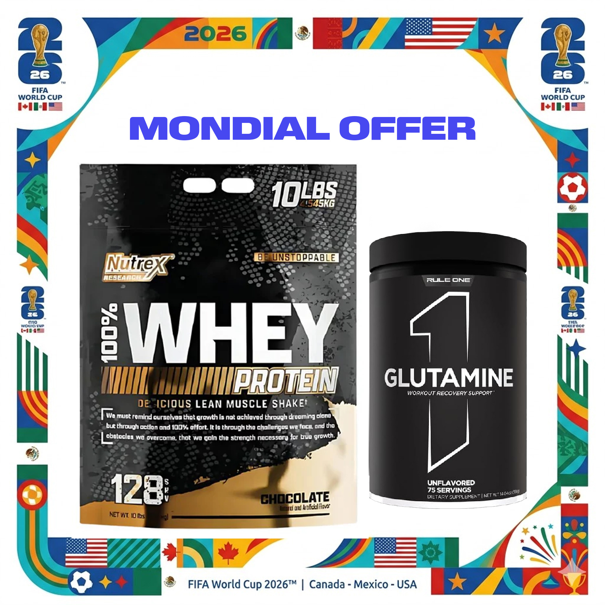56png.jpg Nutrex 100% Whey Protein Powder | 10lbs – 128 Servings + Rule1 Glutamine 75 Serv - Image 1