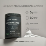 Keep Going Creatine Monohydrate Supplement 300g 60 Servings - Image 3