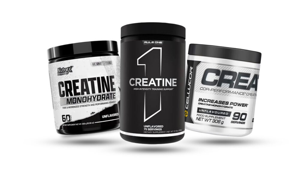 Nutrex, Rule One R1 and Cellucor creatine monohydrate supplements