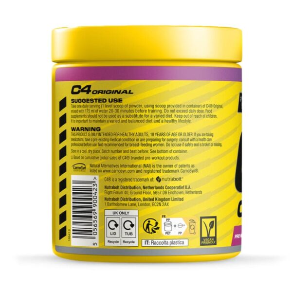 Cellucor C4 Original Pre Workout Supplement – Fruit Punch 60Servings