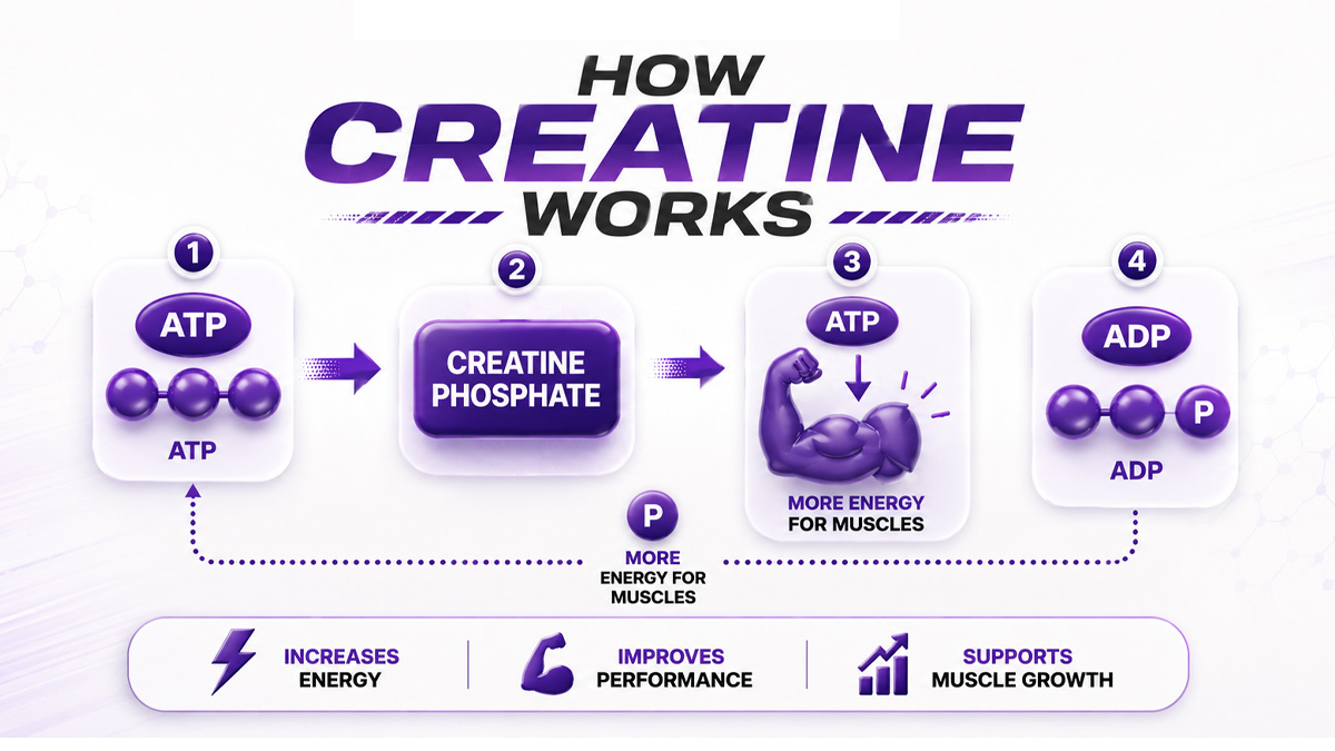 How creatine works to support ATP energy and muscle performance