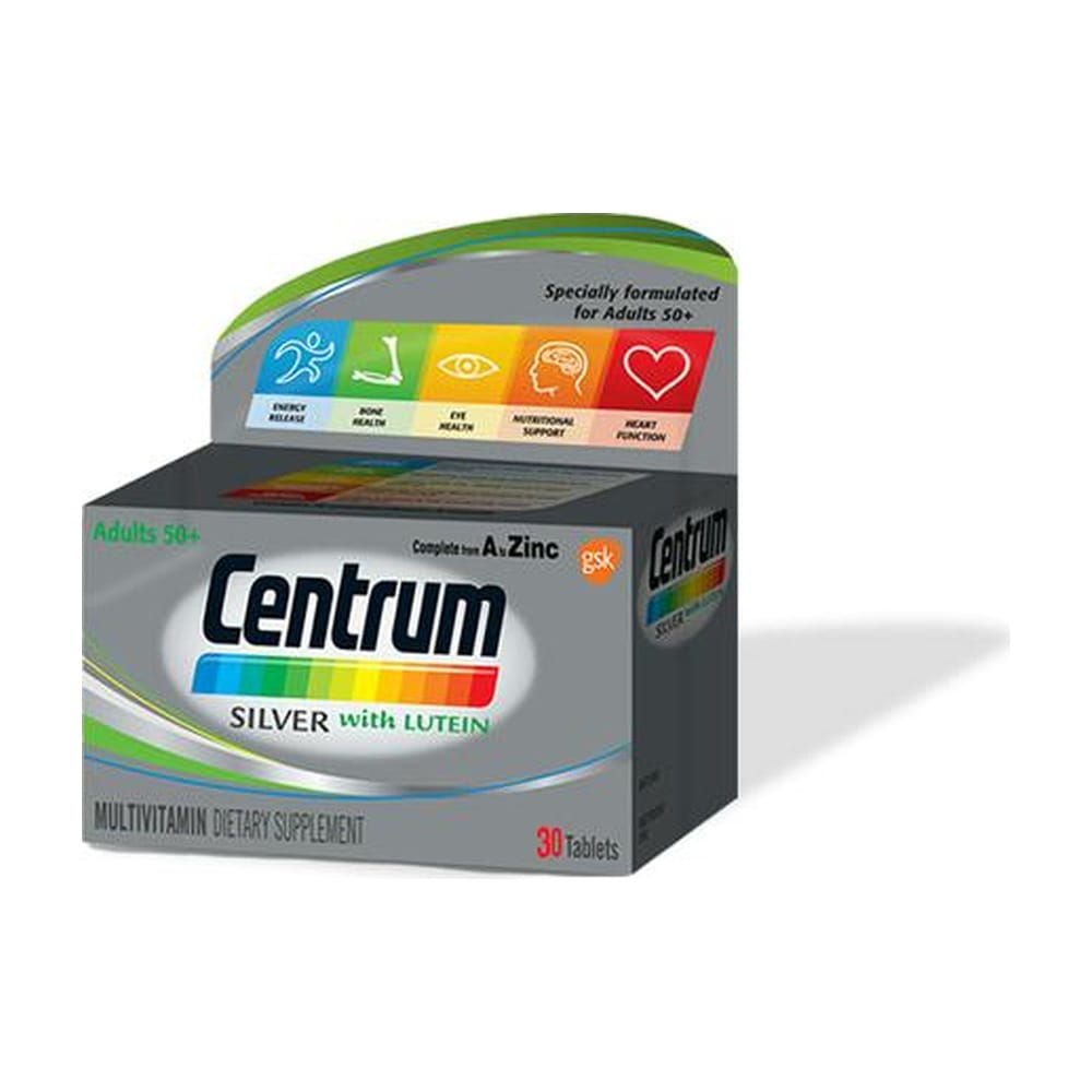 Centrum silver 50 30 tablets product packaging