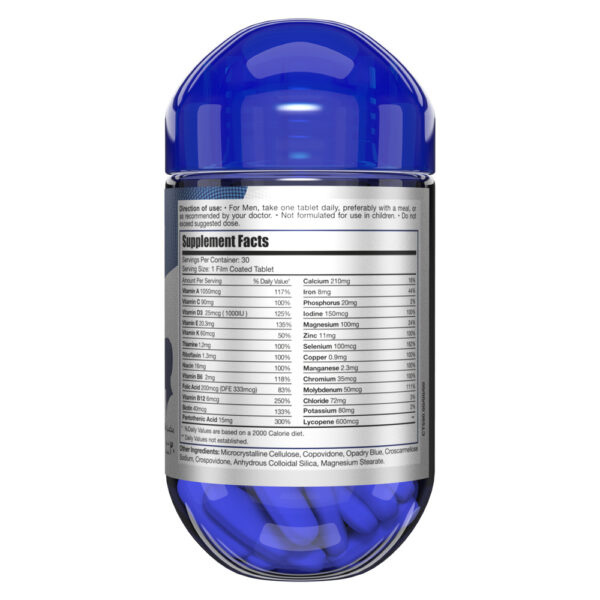 limitless man max 30 tablets nutrition facts original label