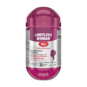 Limitless woman max 30 tablets product packaging